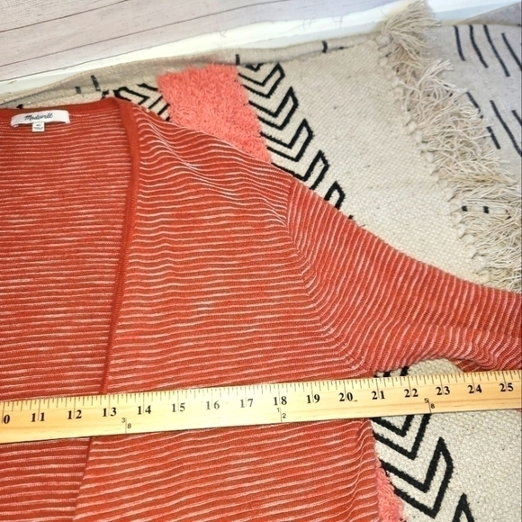 MADEWELL SUMMER RYDER RED ORANGE CARDIGAN, SZ XS - Picture 9 of 12